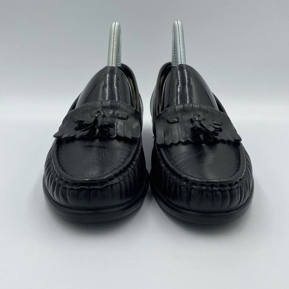 SAS Softie Tripad Comfort Women's 8.5 Black Kiltie Tassel Leather Loafers USA